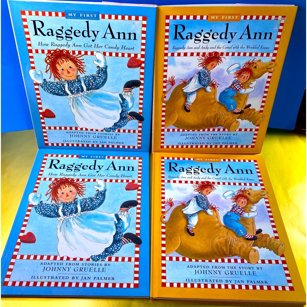 MY FIRST RAGGEDY ANN AND RAGGEDY ANDY HARDCOVER BOOKS WITH DUST JACKETS 1998